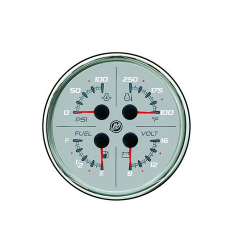 Mercury – Mercruiser 79-8M0065985 4-In-1 Gauge-Gray
