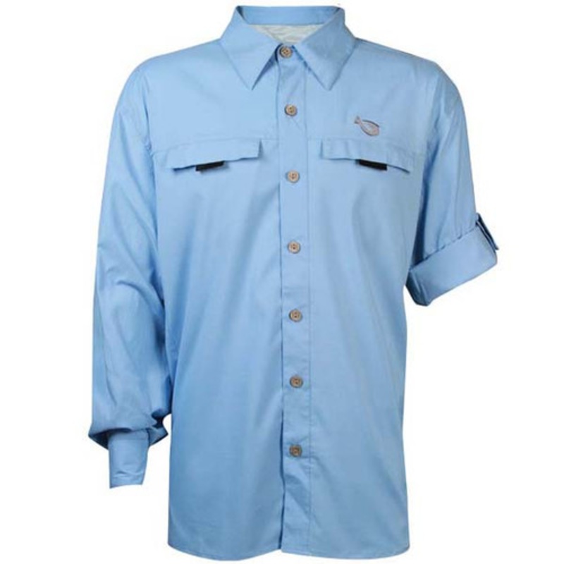Mojo Mr. Big Long Sleeve Performance Vented Shirt – Sky Blue