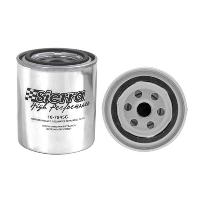 Sierra 18-7945C Chrome Fuel Water Seperator Filter