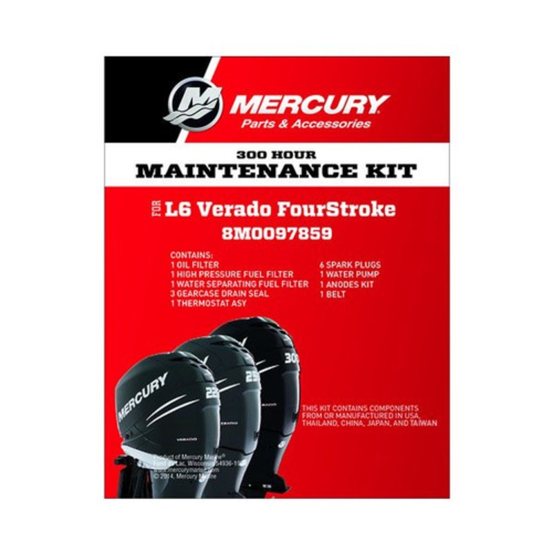 Mercury 8M0097859 300-Hour Service Kit – L6 Verado