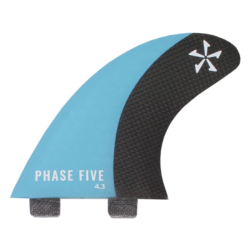 Phase 5 Carbon Surf Fin Set|4.3″|3.7″|Blue|Green|Red|Black