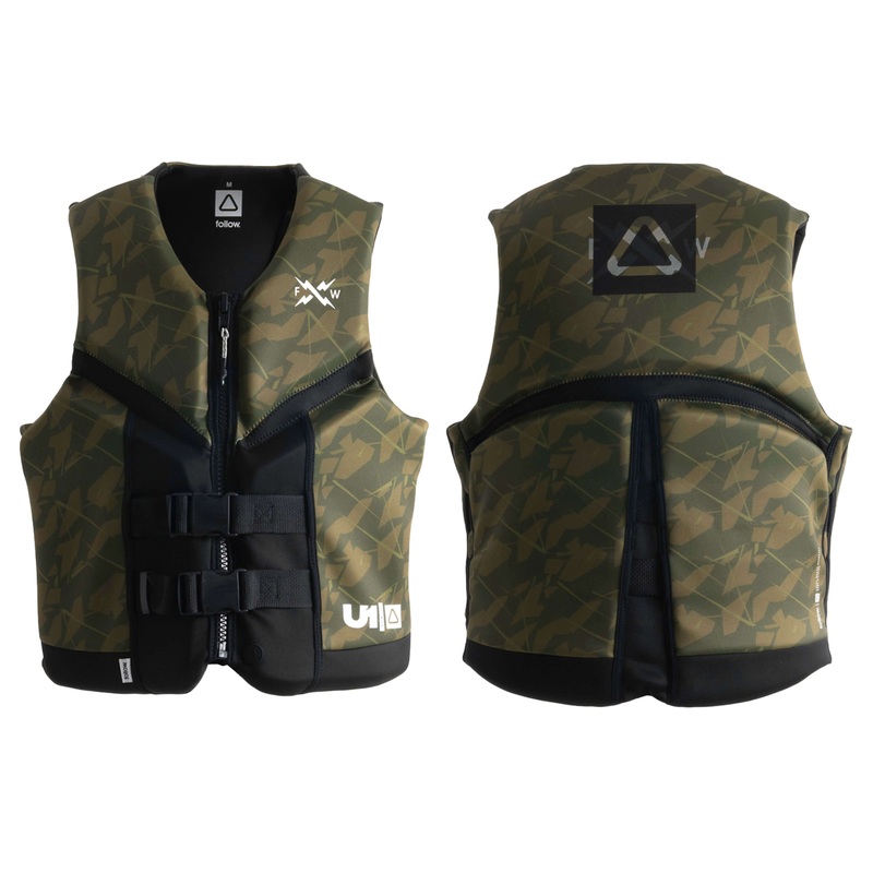 Follow U1 CGA Life Jacket|XS|S|M|L|XL|2XL|3XL|Green|Black