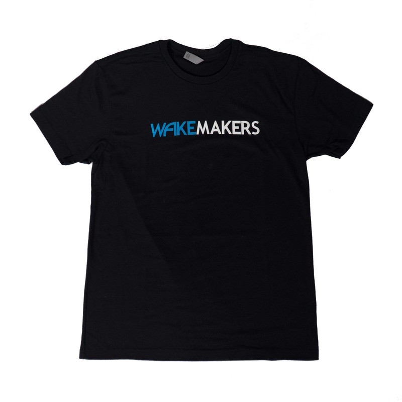 WakeMAKERS Men’s Tee|2XL|L|M|S|XL|3XL|Black|White