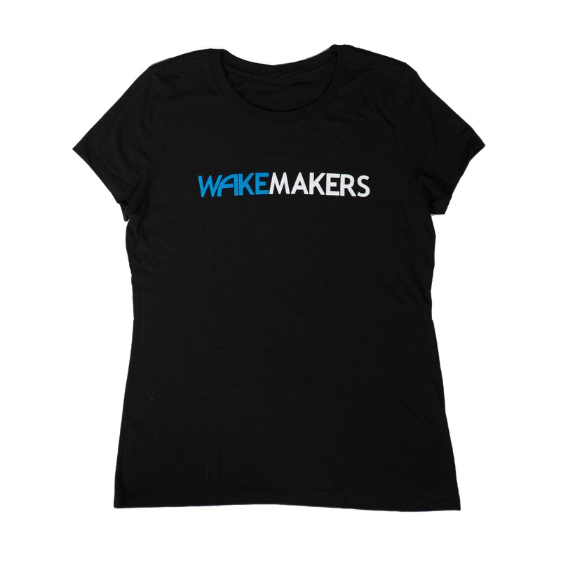 WakeMAKERS Women’s Tee|L|M|S|XS|XL|Black|White