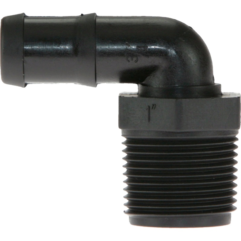 WakeMAKERS 1 Thread x 3/4 Hose Barb Elbow