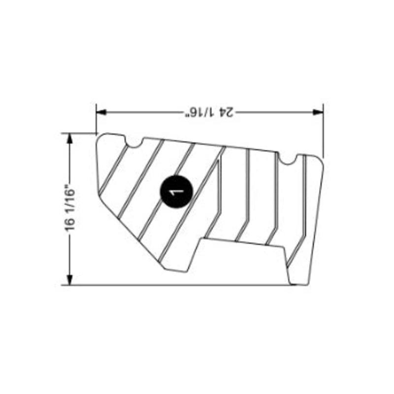 Pad, rear hatch kit, Gray, PORT, 17-19