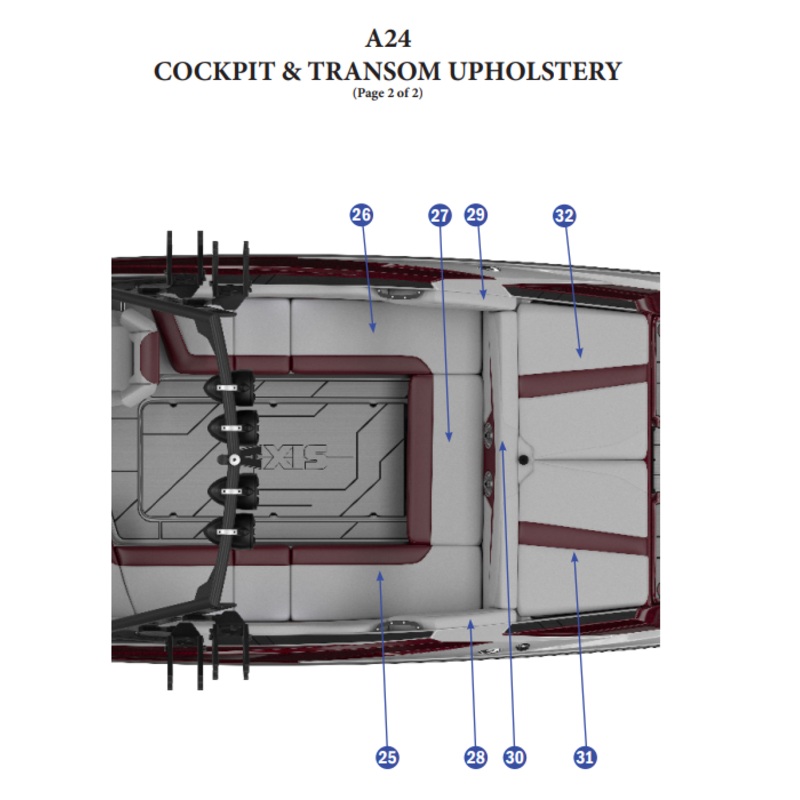 2019 Axis A24 Transom Upholstery