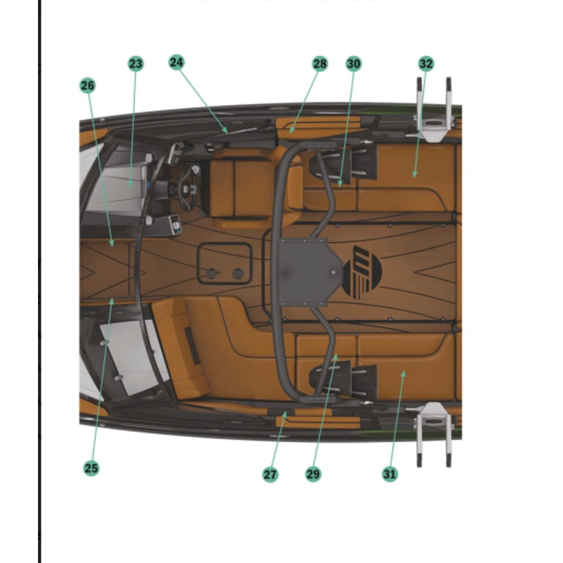 Upholstery Skin Port Rear Lounge Cushion