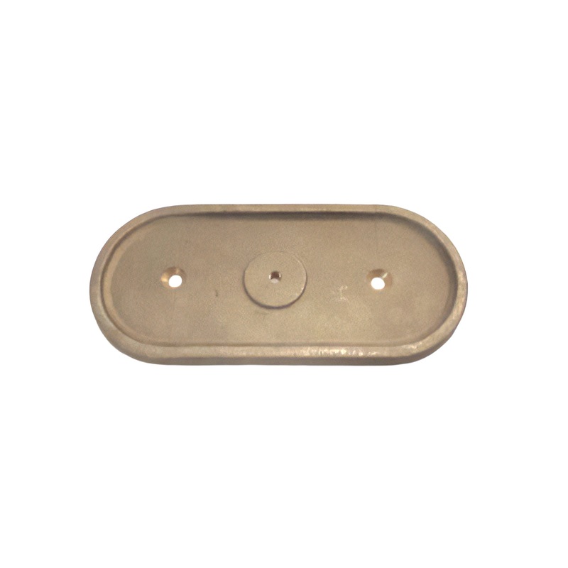 Sacrificial Anode, Backing plate, OVAL, Brass