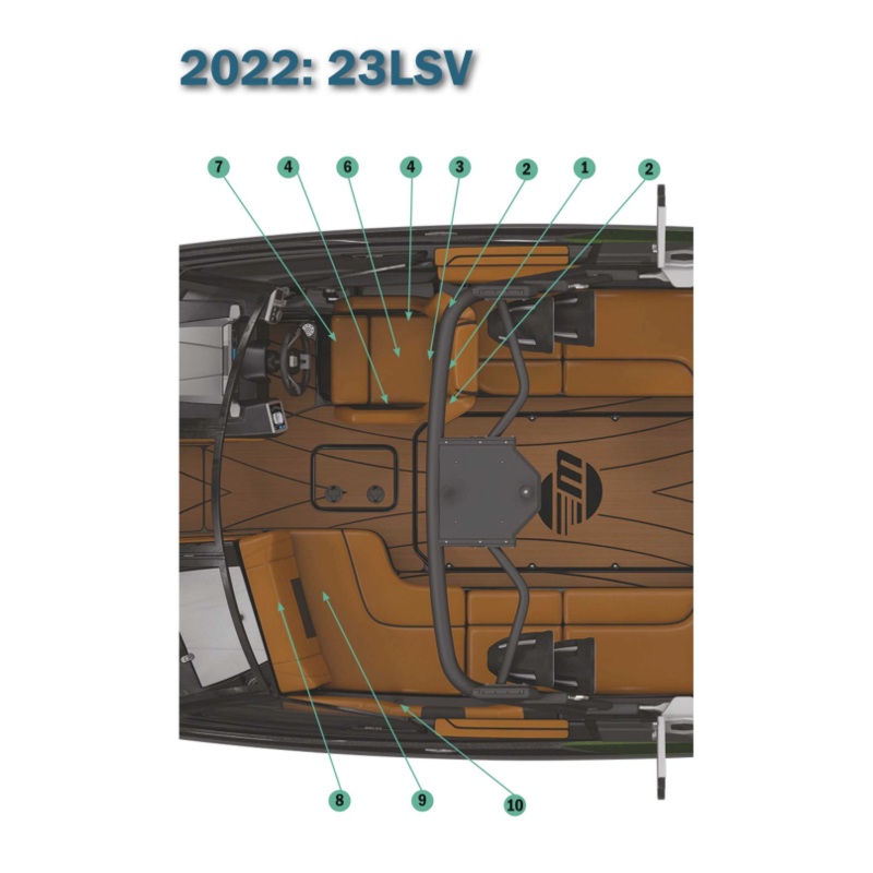 Malibu 23 LSV Observer Seat
