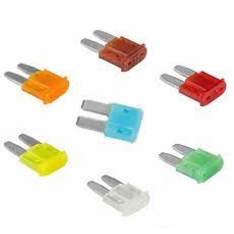 Blade Fuses (Various Amps)|1 AMP BLACK|30 AMP GREEN|5 AMP TAN|10 AMP RED|20 AMP YELLOW|25 AMP NATURAL|15AMP BLUE|7.5 AMP BROWN|3 AMP VIOLET