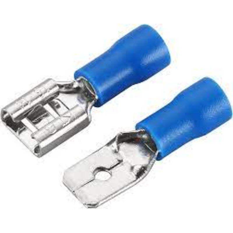 Spade Connector Blue Male And Female For 1.5MM-2.5MM2 (Various)