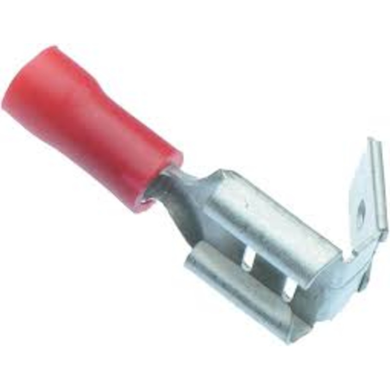 Spade Piggy Back Connector Female Red For  0.5MM-1.5MM2 Cable 4.80mm Push On Part No. 0-001-33