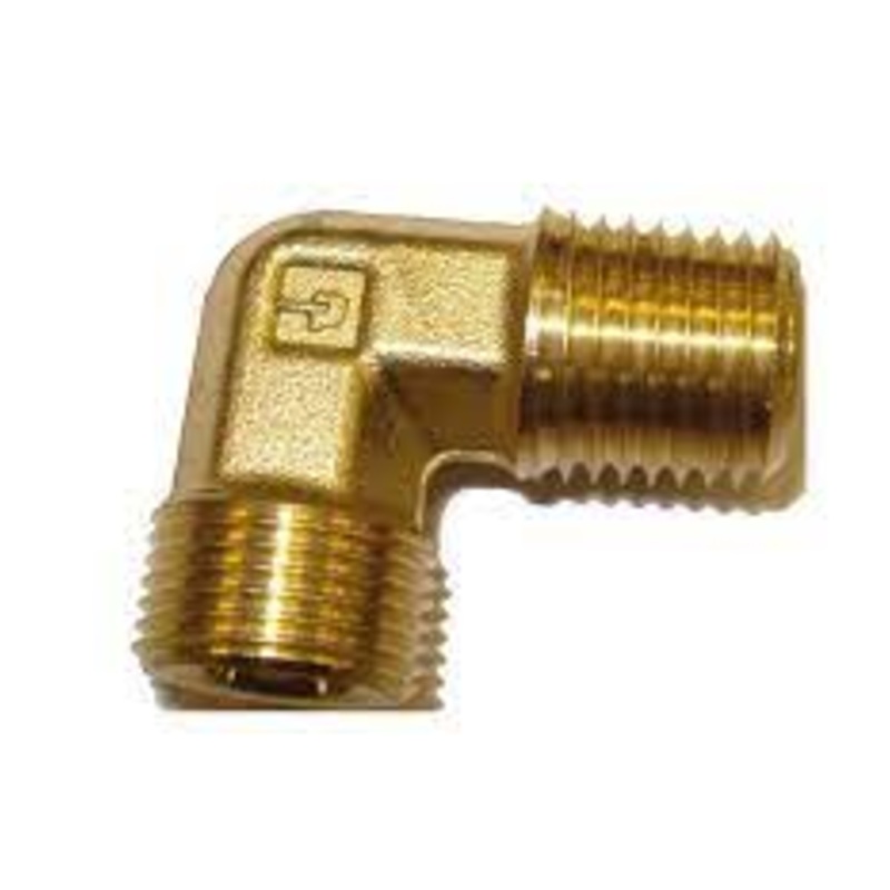 3/8 O/D x 1/4 NPTF 90deg Elbow Brass Part Number HM2246/6/4