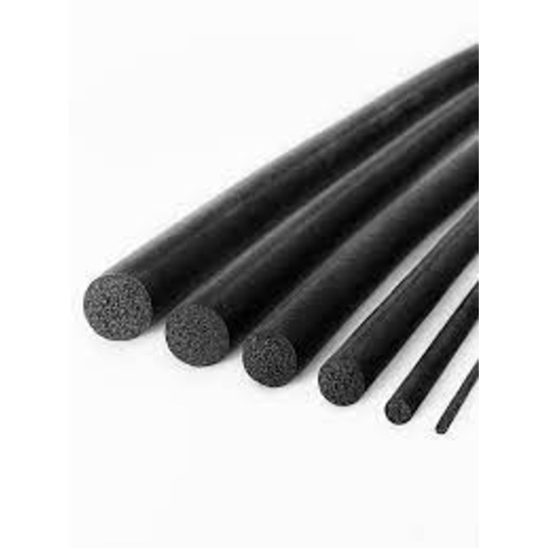 Neoprene Sponge Cord  Black Part No 2001131 Sold Per Mtr ( Various Sizes)