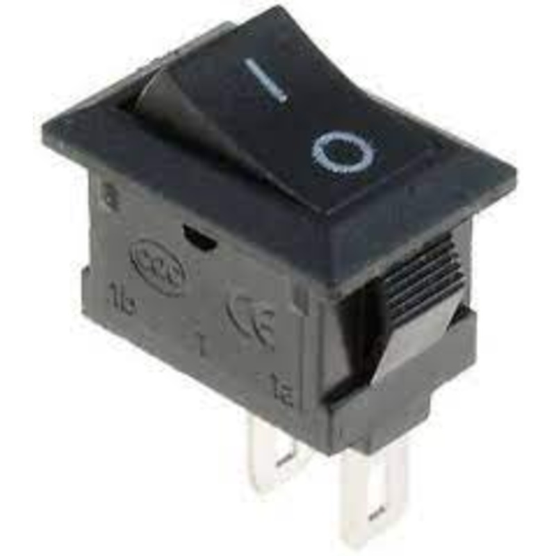 On/Off Mini Rocker Switch, Rectangle Part No P00719
