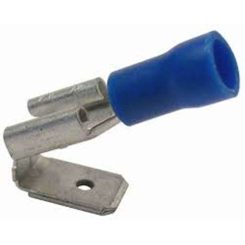 Spade Piggy Back Connector Blue For 1.5MM-2.5MM2 Cable 6.30mm Diameter Blade Part No 0-001-15