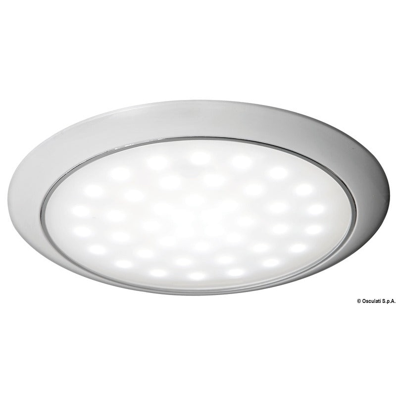 Ultra Flat LED Light White Ring 12/24V 3W 130 Width 11 Depth Replacement For Jeanneau 143795 Number 13.408.01