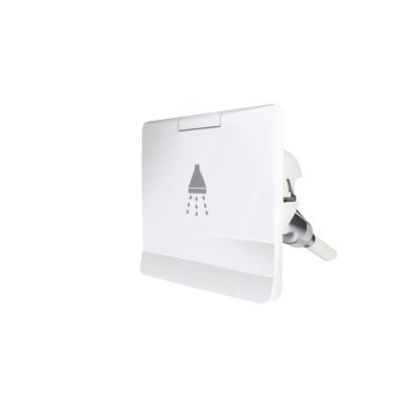 White Showerhead And White Square Cover Plus 3M hose Number 67203